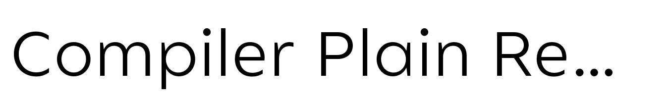 Compiler Plain Regular